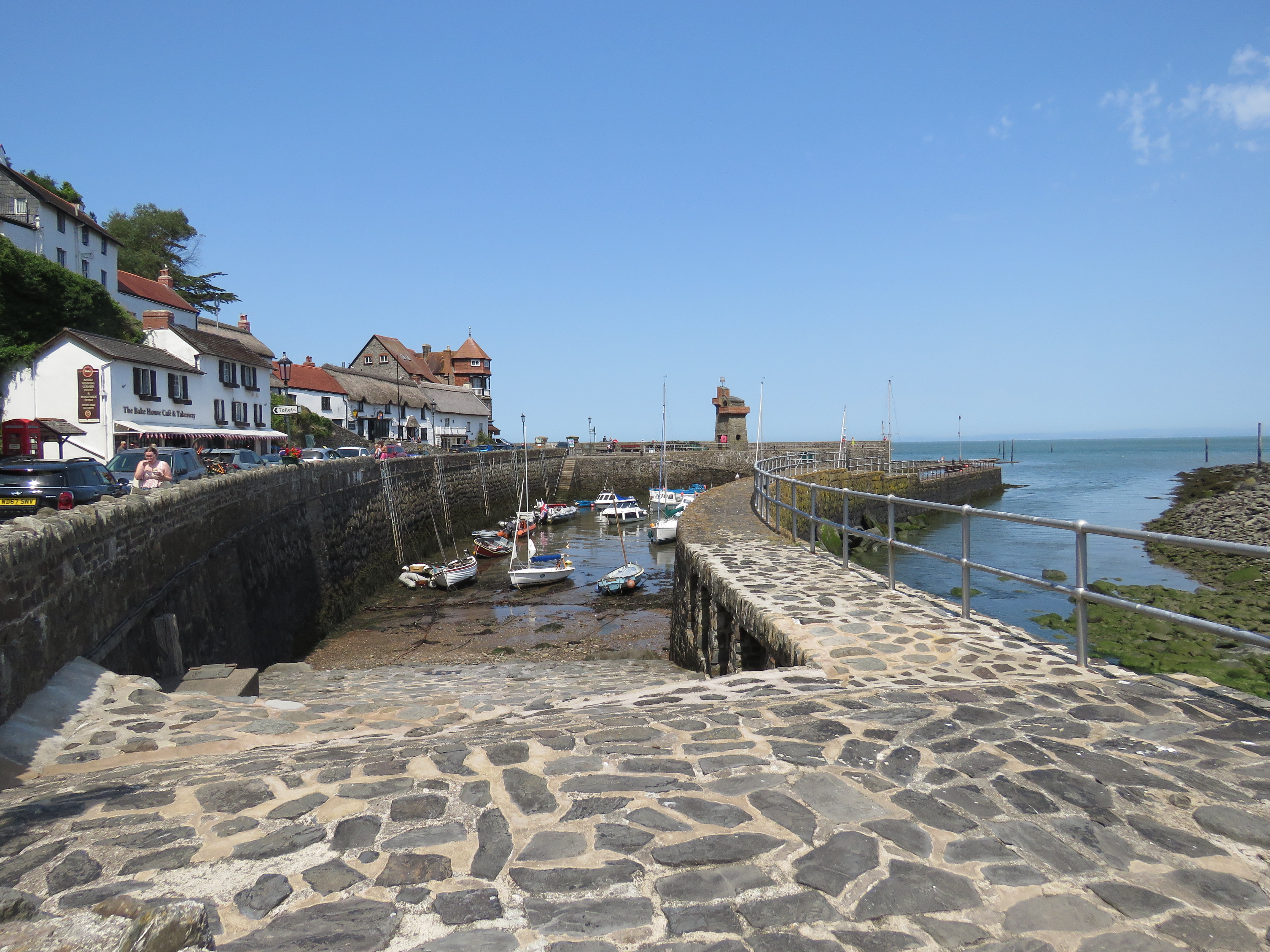 View along the harbour at Lynmouth, North Devon