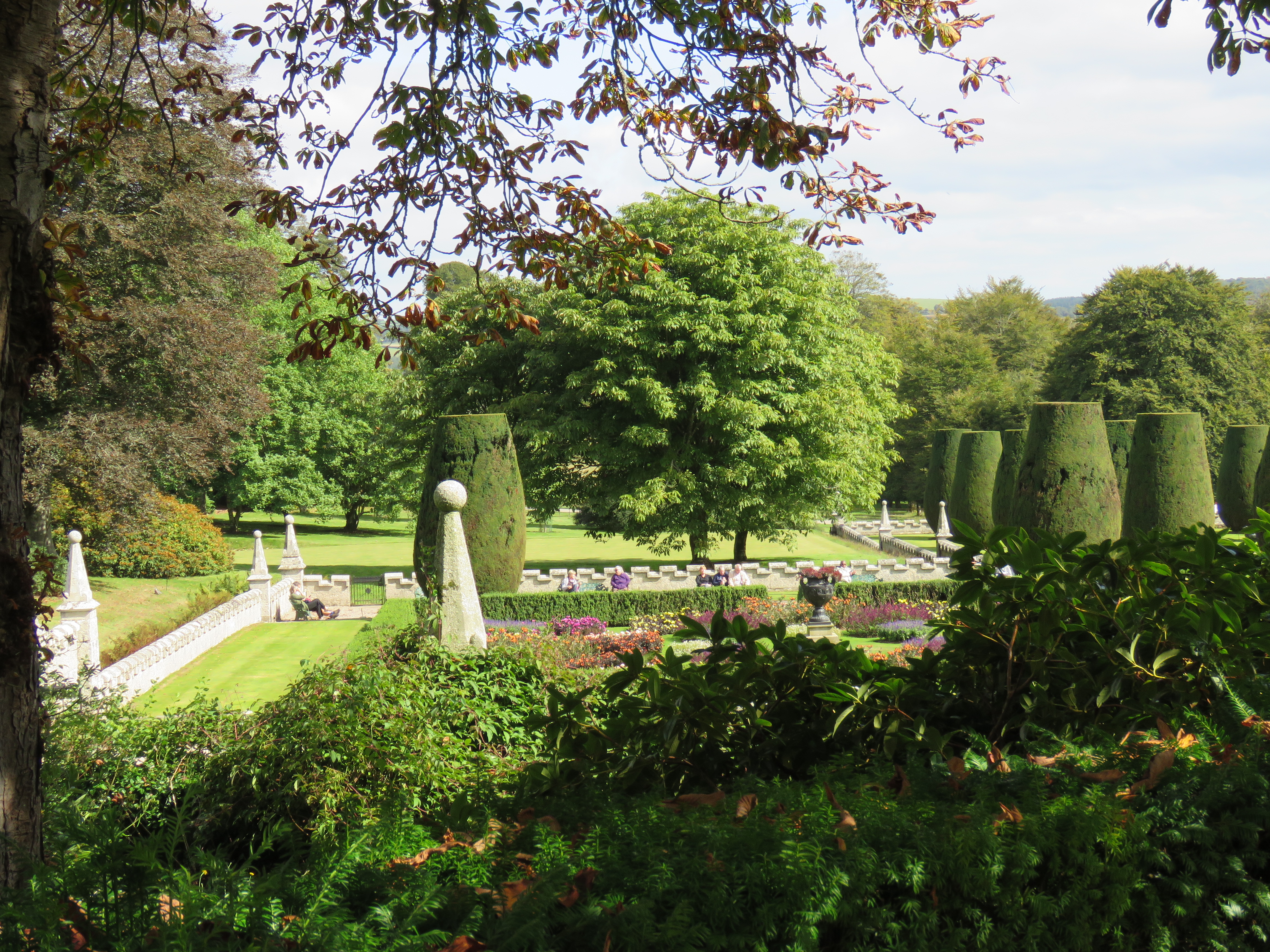 The front gardens at Lanhydrock, photo taken from the house.