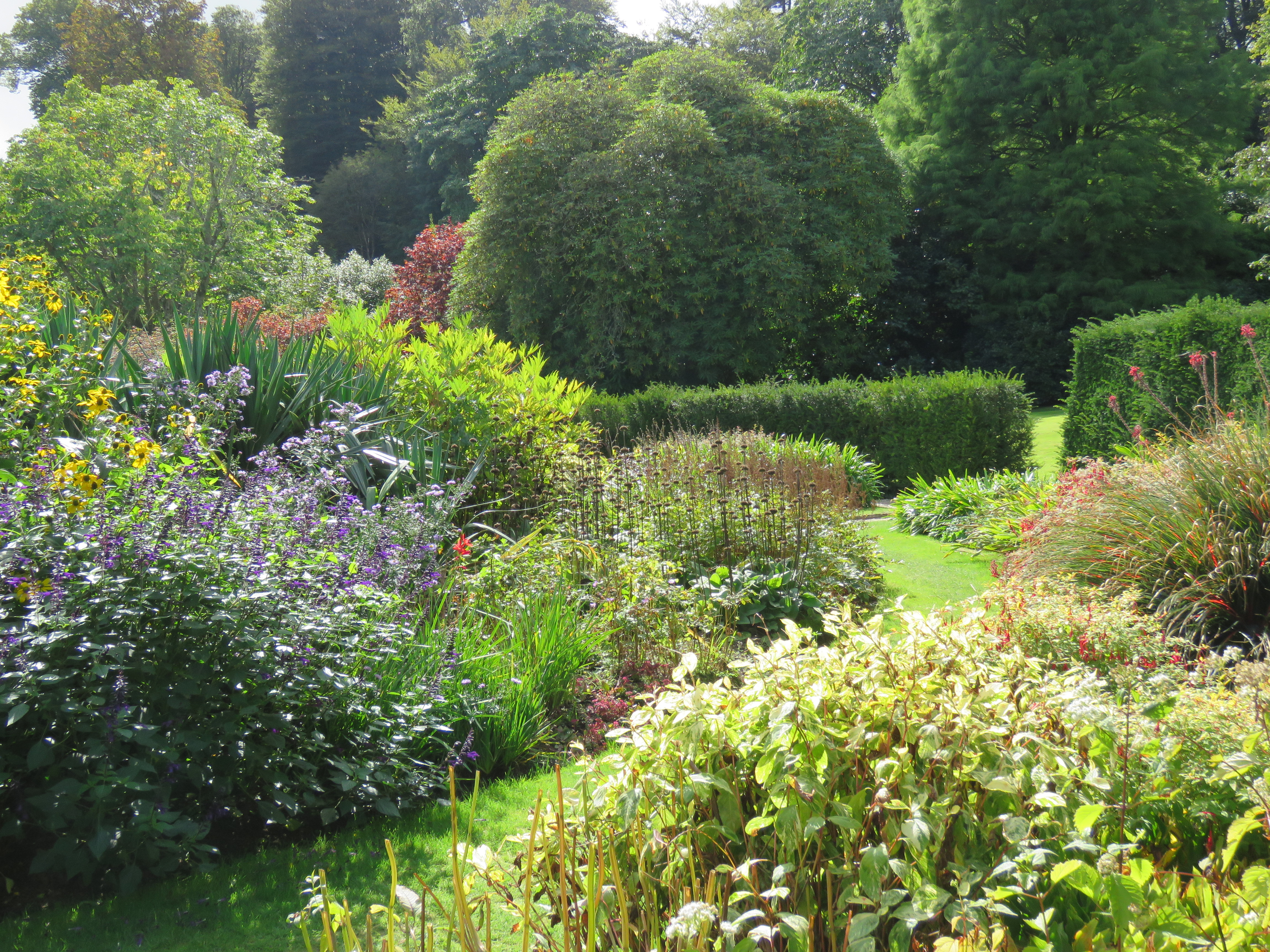 The formal gardens at Lanhydrock House.